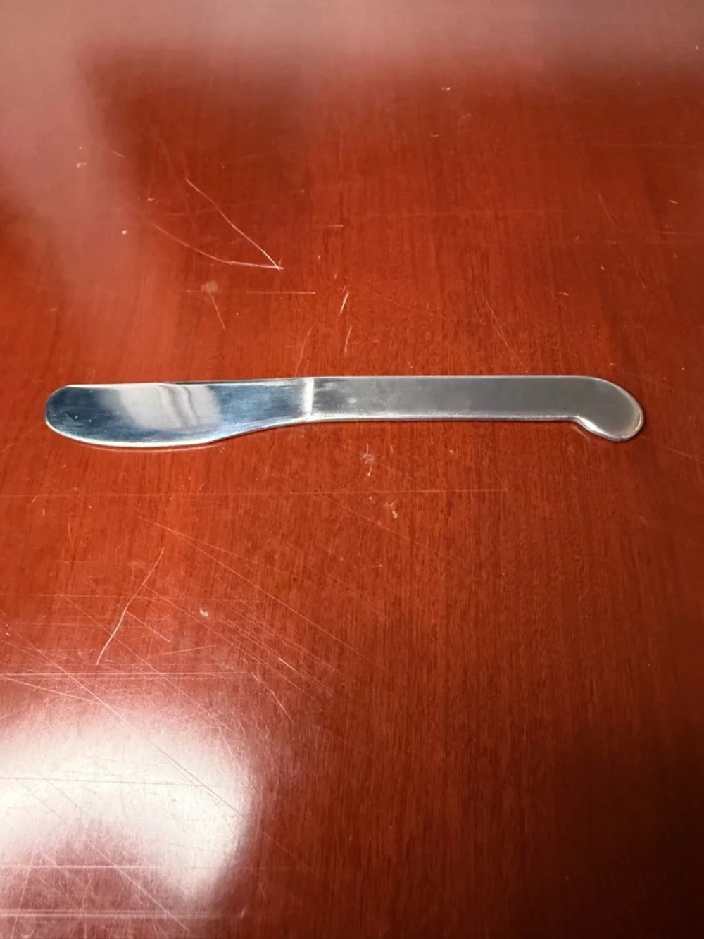 Knobler Stainless Steel Butter Knife Silver Satin Finish Solid Handle Japan